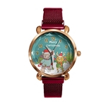 Lady Feliz Natal Quartz Relógio Urso X-mas Tree Moda Alloy Banda analógico relógio de pulso