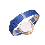 Lady simples linha onda de relógio de quartzo PU Leather Strap Analog Pin Buckle Relógio de pulso Casual