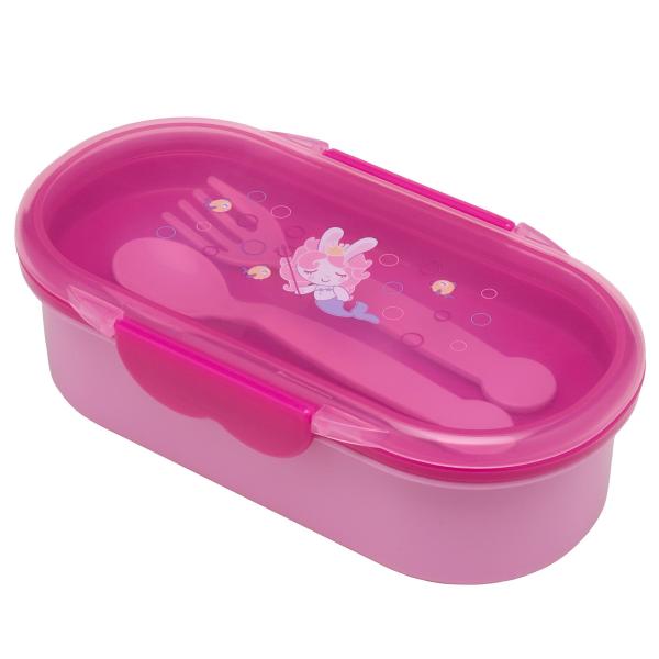 Lancheira Infantil com Talheres Rosa - Girotondo Baby