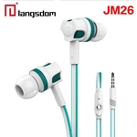 Langsdom JM26 Fone de ouvido 3.5mm fio fone de ouvido de redução de ruído no ouvido intra-auriculares Fone de ouvido com microfone para o telefone móvel