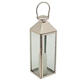 Lanterna Decorativa BTC Metal 62x21x20 Cm - Cromada