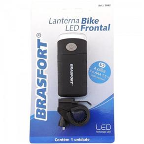 Lanterna Frontal LED P/ Bike Preto BRASF - Preto