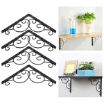 LAR 4pcs prateleira Suportes de montagem na parede Ferro Espaço Saving DIY Abrir prateleiras de canto decorativa Bracket Ângulo Joint