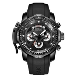 INTERVALO 5601 Moda Masculina Grande Dial Chronograph Calendário impermeável quartzo relógio de pulso esporte