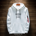 Homens New Casual Confortável solto espessamento Hoodie de mangas compridas pulôver Top