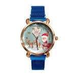Lady Feliz Natal Quartz Relógio Papai Noel cervos Moda Alloy Banda analógico relógio de pulso