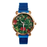 LAR Lady Folhas do Natal relógio de quartzo presente da vara Moda Alloy Banda analógico relógio de pulso