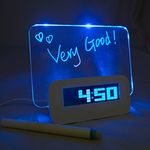 Led Computador Highstar Azul Luminous Mensagem Do Fórum Digital Despertador Com 4 Portas Usb Hub Calendário Temperatura