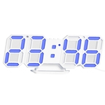 LED Digital 3D Relógio eletrônico Relógio de mesa Relógio de parede de incandescência de suspensão Clocks Azul