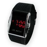 LED Electronic Sports Silicone Assista Digital para Adultos - Strap Preto