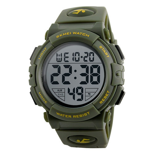 Led Men Assista Moda Waterproof Eletrônico Grande Dial Movimento Relógio de Pulso