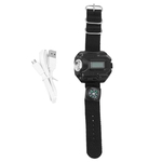 LED Wrist Watch With Compass USB Rechargeable Flashlight Wristlight Watch UK