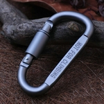 Liga de alumínio Carabiner Tipo D Quickdraw escalada gancho de segurança Parafuso de bloqueio Backpack Buckle