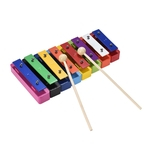 Lindo E Colorido Oito Notas Glockenspiel Ressonador Definições Relógio Percussão Educação Musical Instruments Ensino, Brinquedos E Dois Mallet Pequena Para Crianças Pré-escolares