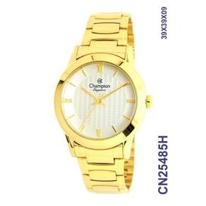 Lindo Relógio Feminino Dourado Luxo Casual Champion Cn25485H