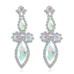 Long Earring Elegant Shiny Rhinestone Drop Earrings For Women Party Engagement Accessories