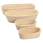 Longo Oval Banneton Pão Prova de Massa de Rattan Brotform Pão Prova Rising 4 Tamanhos