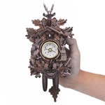 Look vintage Relógio de parede de cuco de madeira Pássaro Tempo Swing Alarm Clock Home Decor