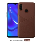 Para OPPO A5-Realme2 com furos de visitas à moda de couro estilo Grain tampa traseira antiderrapante à prova de choque TPU completa estojo de proteção Gostar