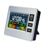 Loskii DC-07 Smart Home Digital Higrômetro de Temperatura Alarme Previsão do Tempo Tendências Calendário Função Relógio Inteligente