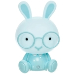 Luminária Led De Mesa Abajur Infantil Coelho Azul De Óculos