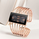 Luxury Fashion Unique Design Square Dial Ladies Alloy Bracelet Quartz Watch