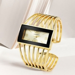 Luxury Fashion Unique Design Square Dial Ladies Alloy Bracelet Quartz Watch