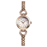 Luxo Mulheres Quartz Relógio de pulso Moda Casual 30M simples à prova d'água Banda Liga Ladies Watch