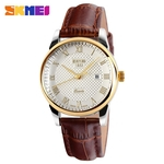 Luxo relógio de quartzo Business Casual Leather Relógio de pulso Belt para homem e mulher