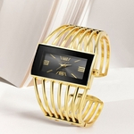 Luxury Fashion Unique Design Square Dial Ladies Alloy Bracelet Quartz Watch