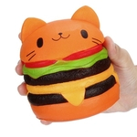 Macio Hamburger mole Anti-Stress Imprensa Toy bonito lenta Nascente Squash Cat Food Burger mole Squeeze Hamburger Anti Estresse Food