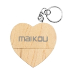Maikou USB Flash Drive de alta velocidade USB 3.0 Memory Stick em forma de coração de madeira