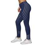 Malha padrão da cópia Leggings fitness Leggings For Women Sporting Workout Leggins Elastic Magro Preto brancas calças Calças