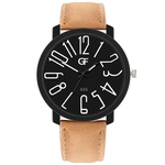 Hot Man Leather Watch Whatever Late Anyway Letter Watches Pointer glow