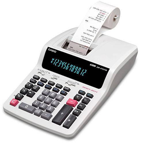 Máquina Calculadora Elétrica de Mesa DR-210TM-WE-E - Casio