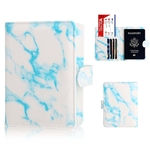 Marble Couro Passport Wallet Titular Case Capa RFID Bloqueio Carteira de viagem