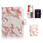 Marble Couro Passport Wallet Titular Case Capa RFID Bloqueio Carteira de viagem