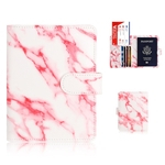 Marble Couro Passport Wallet Titular Case Capa RFID Bloqueio Carteira de viagem