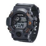 Masculina de quartzo Esportes Rel¨®gios digitais LED Militar Waterproof Wristwatche GY