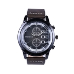 Masculino P17 pulseira de couro relógio de quartzo PU Waterproof Quartz Analog Watch