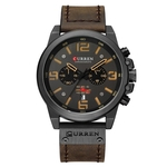 Niceday Male Watches Luxury Military Sport Wristwatch Leather Quartz Watch