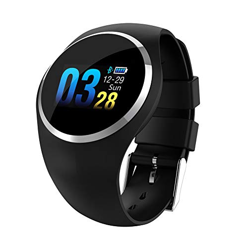 Maserfaliw Relógio Inteligente de Fitness Monitor de Freqüência Cardíaca Bluetooth Pulseira Unisex Esporte Pulseira Preta