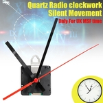 Mecanismo de Movimento de Relógio de Quartzo com Controle de Rádio Ticking 200mm Mãos Pretas Somente para Reino Unido MSF Time