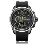 MEGIR Men # 039; s esportes relógio Quartz Relógios Calendário Waterproof Silicone Strap 2086G