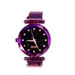 Meninas de flor espelho rel¨®gio de quartzo Magnet Strap Watch Moda Women Watch