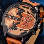 Men's Fashion Luxury Watch Leather Date Analog Quartz Sport Mens Wristwatches