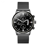 Mens Luxury Watches Quartz Busine Watch Casual Slim Mesh Steel Sport WristWatch