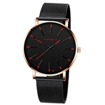 Mens Rel¨®gios Mulheres Quartz Assista Casual Magro malha de a?o imperme¨¢vel Sport Watch