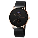 Mens Rel¨®gios Mulheres Quartz Assista Casual Magro malha de a?o imperme¨¢vel Sport Watch