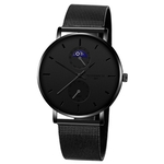 Mens Rel¨®gios Mulheres Quartz Assista Casual Magro malha de a?o imperme¨¢vel Sport Watch